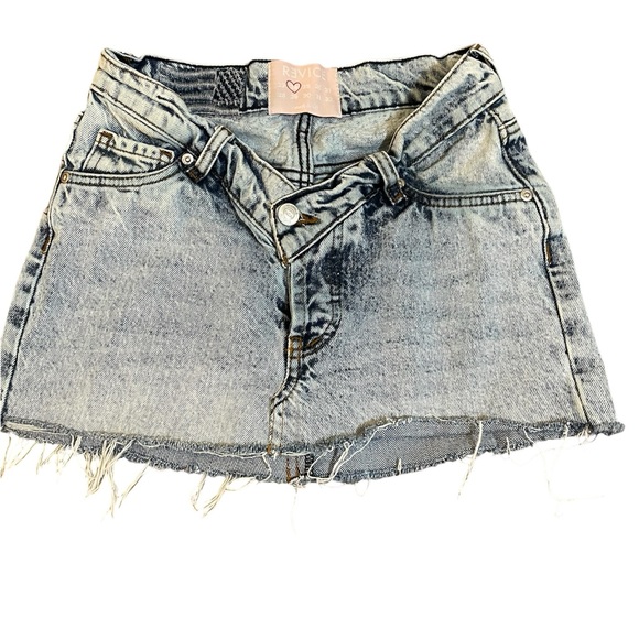 Revice Denim Light Wash Skirt - Picture 4 of 6